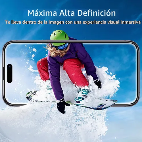 Vista 9 de Protector de pantalla de privacidad Ruwa para iPhone 14 Pro Max [Pack de 3] [17 cm] Película de vidrio templado para pantalla con marco