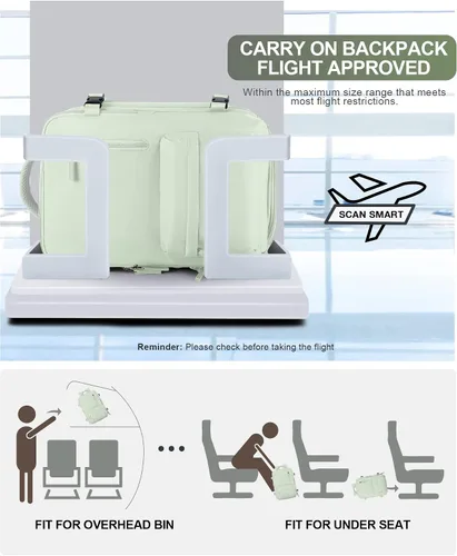 Vista 3 de VGCUB Mochila grande de viaje para trabajo, negocios, mochila para computadora portátil aprobada para vuelo, para mujeres y hombres, mochila