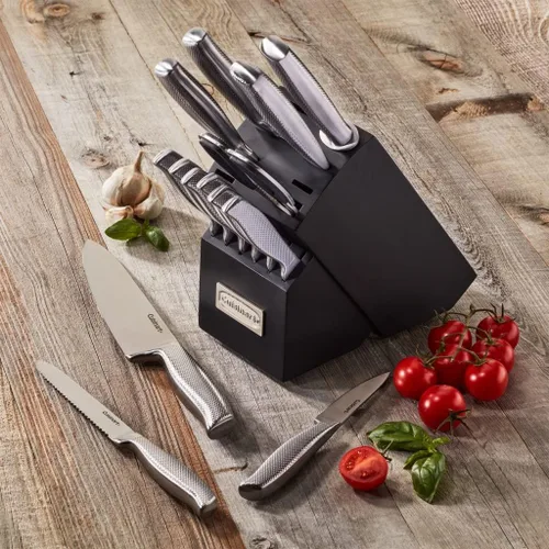 Vista 5 de Cuisinart C77SS-15PG Juego de 15 piezas de bloque de cubiertos de acero inoxidable alemán con mango hueco