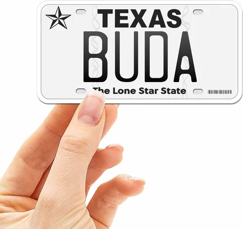 Vista 24 de Calcomanía para placa de matrícula de Texas, elige entre más de 50 ciudades de TX, calcomanía para parachoques de Texas para automóvil, calcomanías