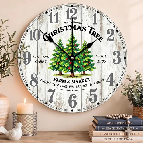 Vista 45 de Reloj de pared con versículo bíblico, con cita religiosa, reloj de madera, texto inspirador cristiano, reloj de madera rústico personalizado