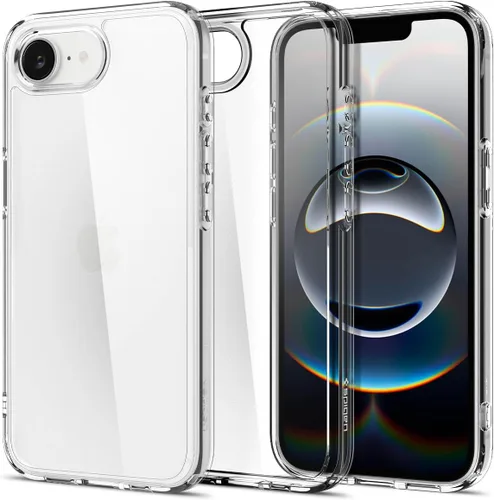 Vista 75 de Spigen Funda para iPhone 12 Mini, ultra híbrida, sin anillo magnético, antiamarilleo, transparente