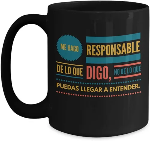Vista 3 de Regalo para hermano hermana novio novia esposa esposo Taza de Cafe Entender Vaso, taza café divertidas, tazas personalizadas, taza de café Negro