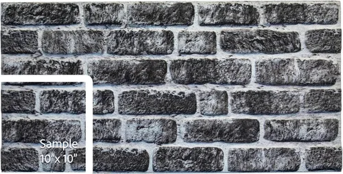 Vista 26 de Dundee Deco Paneles de pared 3D de ladrillo sintético, revestimiento, paneles de pared con aspecto de piedra gris, revestimiento de espuma