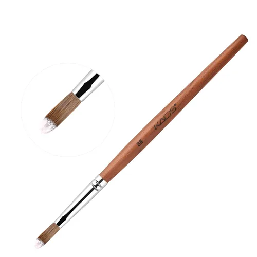 Vista 7 de KADS Kolinsky - Brocha acrílica para uñas ovalada, con mango de madera resistente, para manicura y pedicura profesional (n.° 10)