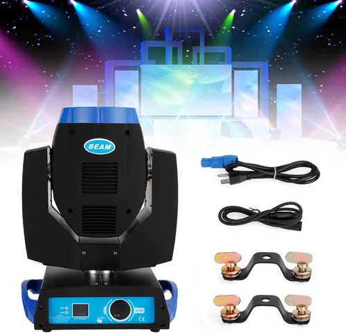 Vista 7 de 230W 7R Zoom Cabeza Móvil Haz Sharpy Luz 8 Prisma Estroboscópico DMX 16Ch Fiesta Azul