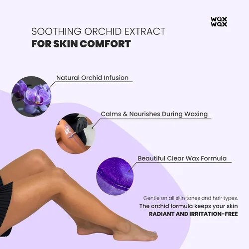 Vista 7 de Wax Wax Cuentas de cera dura de orquídea, cera facial para piel ultra sensible, sin colofonia, hipoalergénica, sin tiras, cuentas de cera de bajo