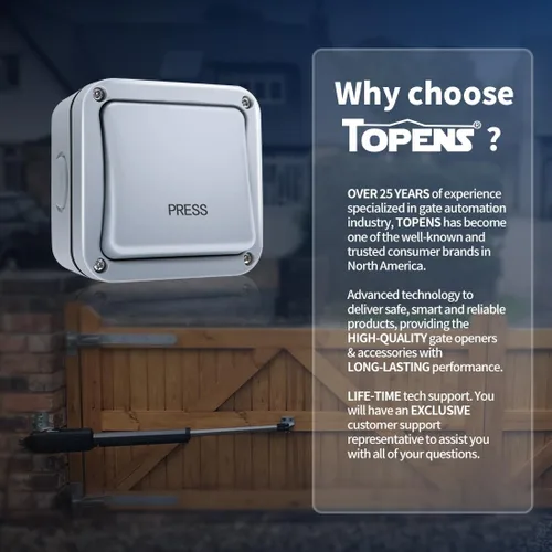 Vista 8 de TOPENS TC148 - Interruptor de liberación con cable montado en la superficie para abridor automático de puertas, sistema de control de acceso