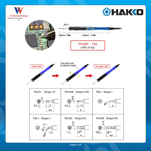 Vista 6 de Hakko Kit de soldadura micro FM2032-52
