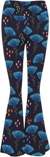 Vista 4 de YUHAOTIN womens dress pants petite short length Waist Leg Leaves Casual Pants Length Womens Prints Full High Flare Pants