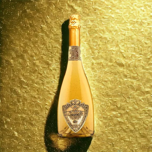 Vista 3 de Lussory Premium Gold 24K Agua con Gas Burbujeante Desalcoholizada 0.0% Vino Sin Alcohol de España, Bajas Calorías, Bajo en Azúcar, Halal