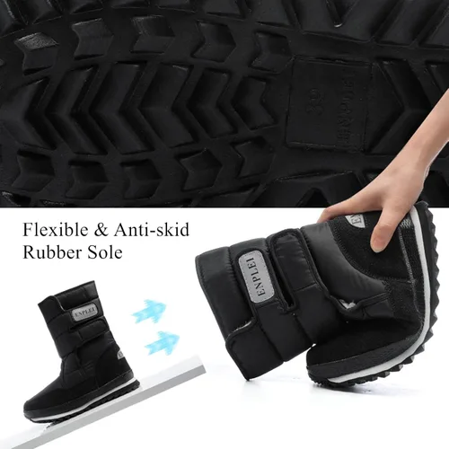Vista 5 de DADAWEN - Botas de nieve impermeables para mujer