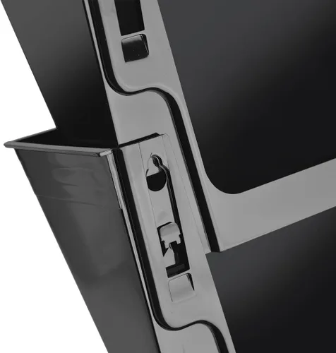 Vista 3 de Acrimet Organizador de archivos de bolsillo para montaje en pared, tamaño de carta, tamaño A4, plástico (ganchos incluidos) (color negro)