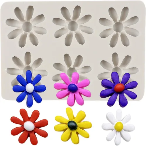 Vista 15 de Molde de Silicona de Flores Moldes de Fondant de Flores de Hibisco para Decoración de Pasteles Decoración para Cupcakes Dulces Chocolate Postres