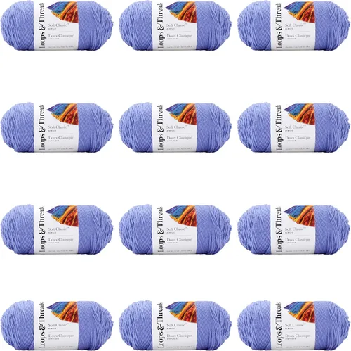 Vista 35 de MICHAELS Paquete de 12: Hilo sólido Soft Classic™ de Loops & Threads®