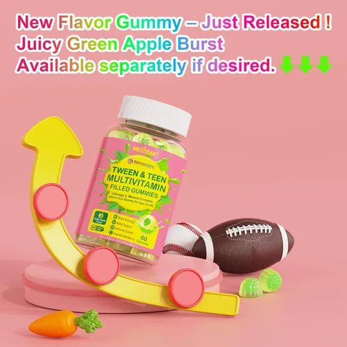 Vista 9 de Nextdia Gomitas multivitamínicas rellenas para adolescentes y niñas de 12 a 17, 18 y 19 años, multivitamínico para niños mayores de 10 años