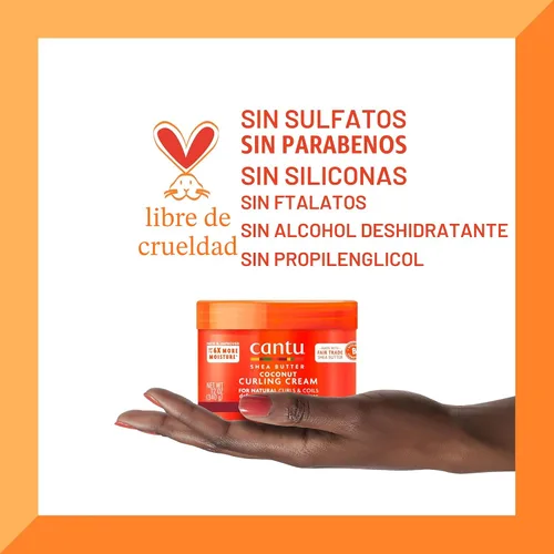 Vista 7 de Crema para rulos Cantu de coco, 12 oz