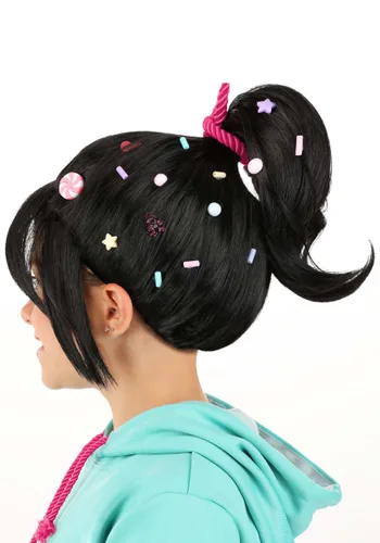 Vista 3 de Peluca Vanellope Disney para Niños y Niñas Wreck it Ralph Multicolor