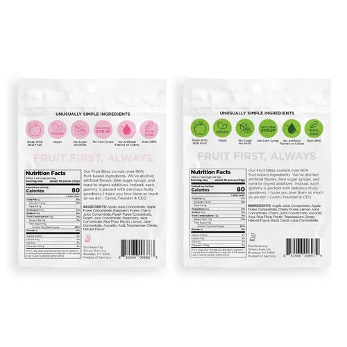 Vista 9 de Gominolas SIMPLY Really Real Hechas con fruta real Paquete variado 1.8 oz (paquete de 8) Sin azúcar de caña + Sin gluten + Kosher