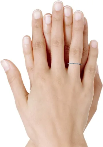 Vista 3 de LES POULETTES JEWELS - Anillo de Plata Rodiada Martillada Fine Alliance