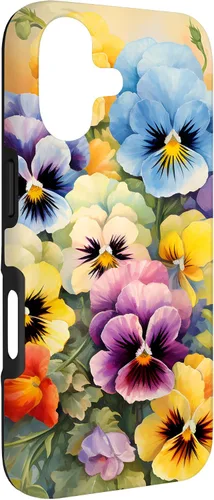 Vista 3 de Southern Boho Chic Happy Pansy Floral Garden Bouquet Case for iPhone 17
