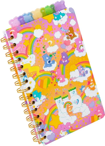 Vista 6 de Silver Buffalo Care Bears - Cuaderno con pestañas en espiral con oso gruñón, oso compartido, oso tierno, oso animador, oso para dormir y oso