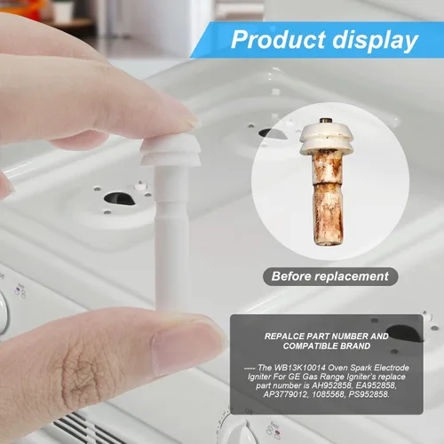Vista 5 de (4 unidades) Gas Range Oven Spark Electrodo Encendedor - para GE WB13K10014 AP3779012 1085568