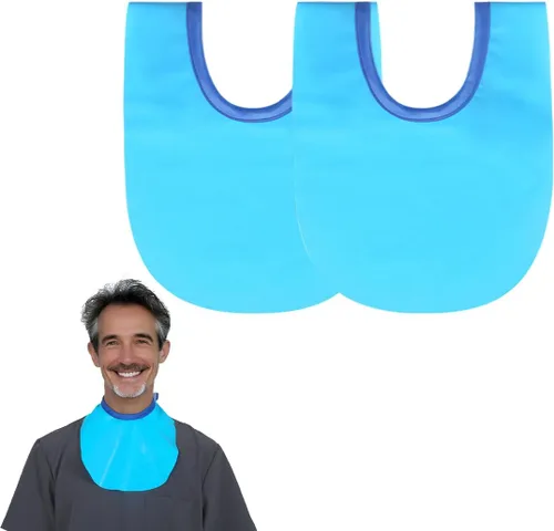 Vista 6 de Cubierta impermeable de traqueotomía para ducha, protector de estoma para cuello, protector de comodidad ajustable (azul, 1 unidad)