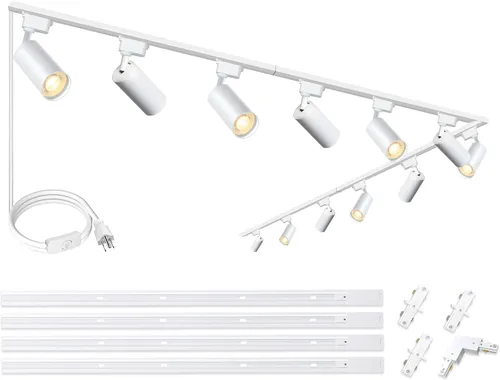Vista 14 de GU10 - Kit de luces de pista blancas de 6 luces, 10 W, 3000 K