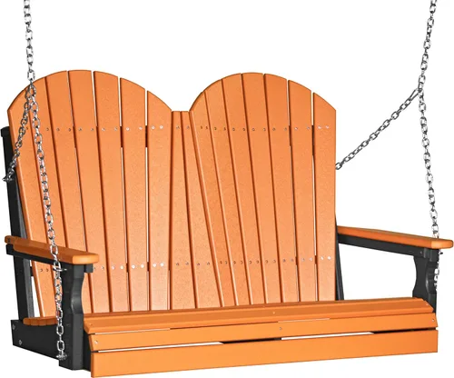 Vista 15 de LuxCraft Columpio Adirondack de 4' - Disponible en 22 colores Caoba antigua