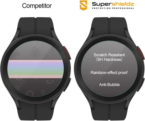 Vista 2 de Supershieldz Protector de pantalla de vidrio templado solar diseñado para Garmin Instinct 2X, antiarañazos, sin burbujas