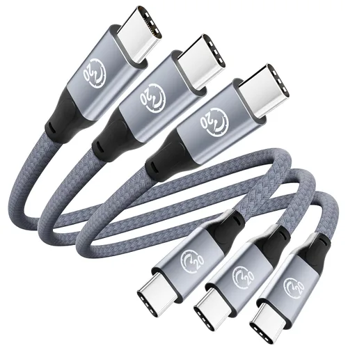 Vista 8 de UseBean Cable USB C a USB C de 100 W, 0.6 pies, USB 3.2 Gen 2X2 20 Gbps de transferencia de datos tipo C, cable de carga PD de carga rápida, cable