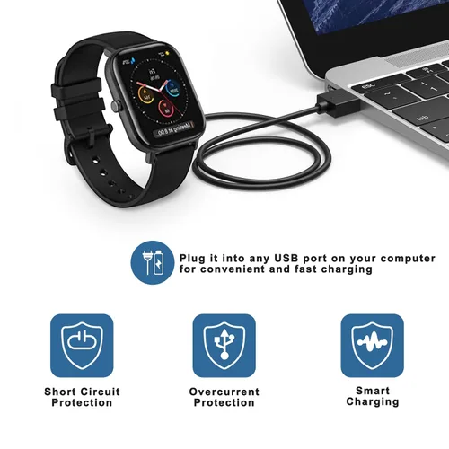 Vista 6 de Oumida Cargador compatible con Amazfit T-Rex (solamente), cable de carga magnético USB tipo A de repuesto para accesorios de reloj inteligente