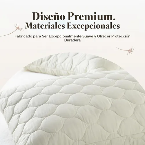 Vista 8 de Whisper Organics Protector de almohada acolchado 100% algodón orgánico GOTS & Fairtrade - Funda de almohada gruesa, transpirable e hipoalergénica