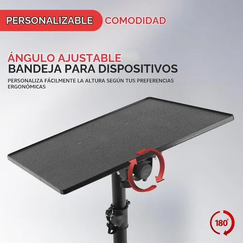 Vista 4 de Pyle portátil Proyector Soporte, Heavy Duty, trípode altura ajustable para presentaciones computadora portátil de DJ, Negro