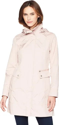 Vista 5 de Cole Haan Chaqueta de lluvia con capucha plegable con lazo trasero para mujer Negro