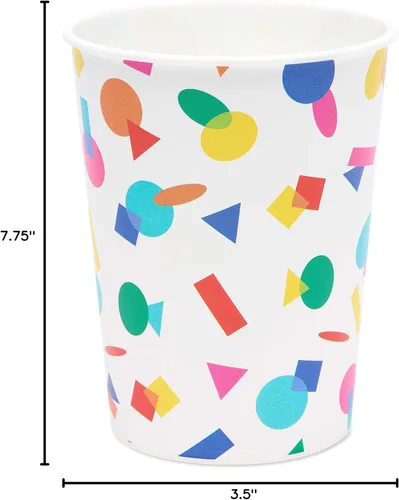 Vista 5 de American Greetings Suministros para fiestas de arcoíris, tazas de 16 onzas (8 unidades)