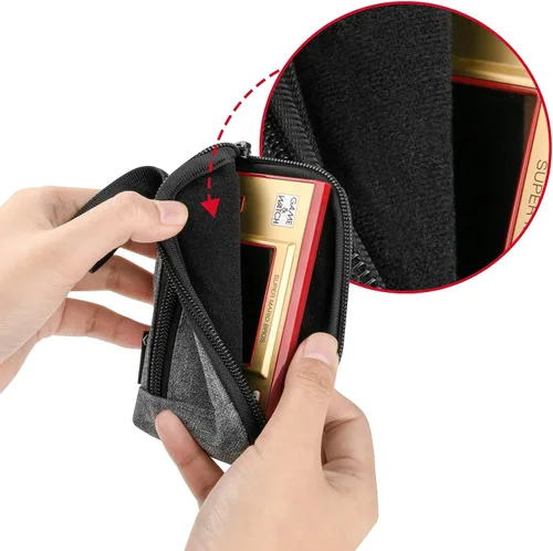 Vista 4 de CaSZLUTION Funda de transporte compatible con Nintendo Game Watch The Legend of Zelda bolsa organizadora de almacenamiento portátil para consolas
