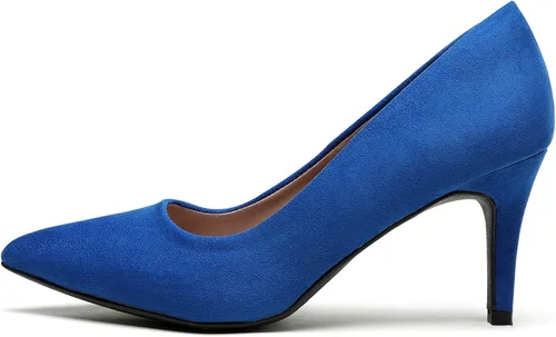 Vista 2 de DREAM PAIRS Zapatos de tacón alto de aguja para mujer, con punta cerrada, zapatos de vestir para bodas, trabajo, oficina, negocios, 3 pulgadas