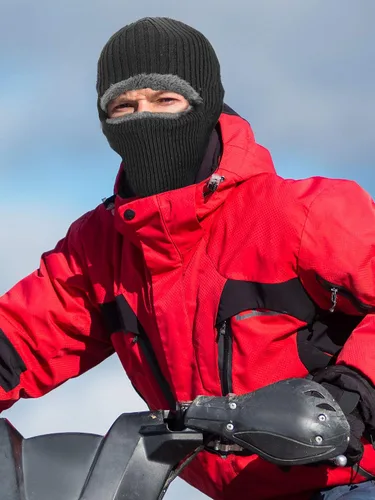 Vista 12 de Pasamontañas de punto calentador resistente al viento sombrero que cubre la cara para hombres mujeres forro polar deportes al aire libre