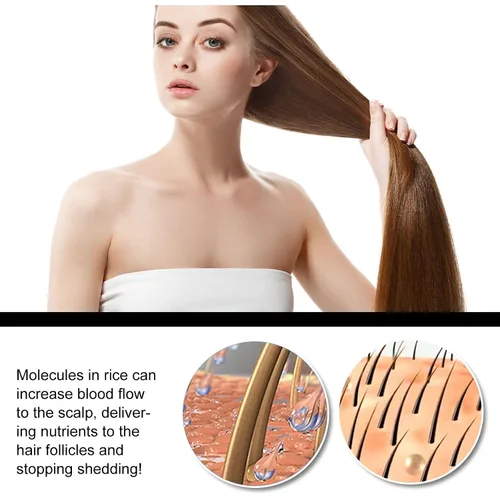 Vista 5 de Gegong Barra de champú, extracto de aloe vera de agua de arroz, ingredientes naturales, tratamiento de pérdida de cabello, control de aceite