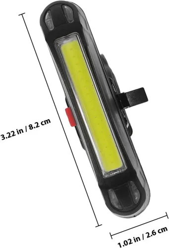 Vista 2 de Bike Rear Light and Front Warning Lamp USB Rechargeable LED Taillight Set, Lightweight Waterproof Cycling Safety Lights for Night Riding and