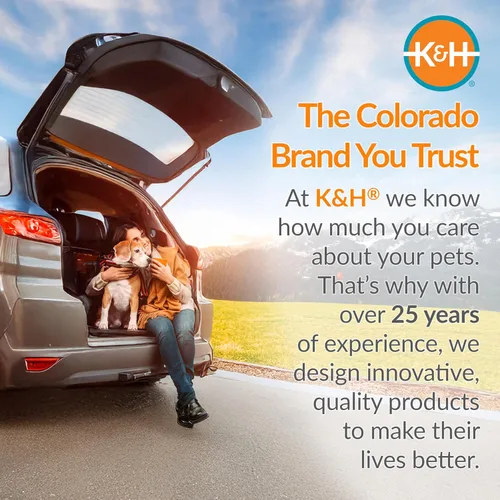Vista 8 de Canil de seguridad para viaje K&H Manufacturing, de color gris, L, Negro/Gris