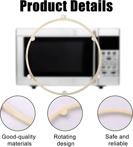 Vista 4 de Anillo de soporte giratorio de microondas de 8.5 pulgadas/8.5 in para GE Samsung Frigidaire Microwave Tray Plate Roller Replacement for GE Samsung