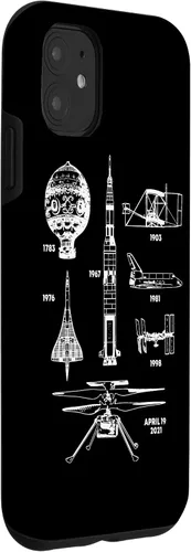 Vista 3 de iPhone 11 Ingenuity Mars Helicóptero Histórico Primera Evolución De Vuelo Caso