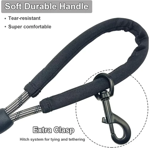 Vista 3 de BTINESFUL Correa larga para perro, correa de entrenamiento para perros de 10/15/20/30/50 pies con mango suave, cuerda reflectante resistente