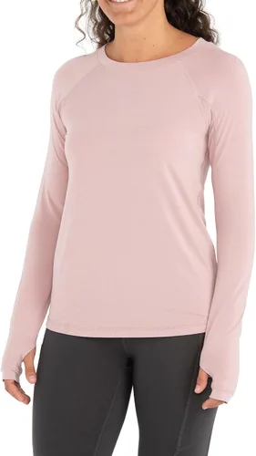 Vista 6 de Free Fly Camiseta de manga larga para mujer, protección solar UPF 50+, transpirable, ultrasuave, para mujer
