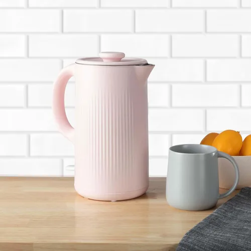 Vista 18 de Hervidor eléctrico – Calentador de agua de ebullición rápida con apagado automático con interior de acero inoxidable y construcción de doble pared