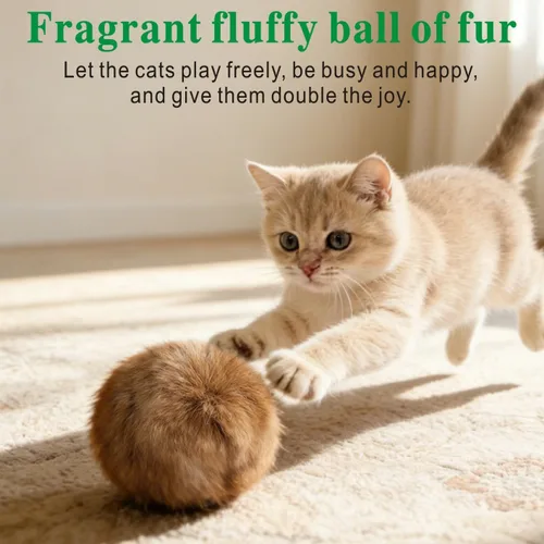 Vista 3 de 5 piezas de juguetes para gatos con hierba gatera, bola suave para gatos de interior masticar