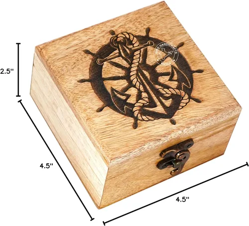 Vista 52 de Urna de madera antigua hecha a mano con grabado del árbol de la vida tallada a mano para mujeres y hombres, joyas Acentos de decoración del hogar